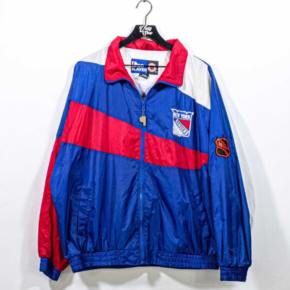 New York Rangers Pro Player Windbreaker Jacket XL VTG 90s Hockey NHL - Picture 1 of 10
